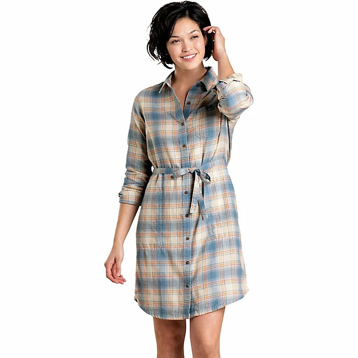 Toad & Co Women's Re-Form Flannel Shirt Dress 3 Toad & Co Women's Re-Form Flannel Shirt Dress