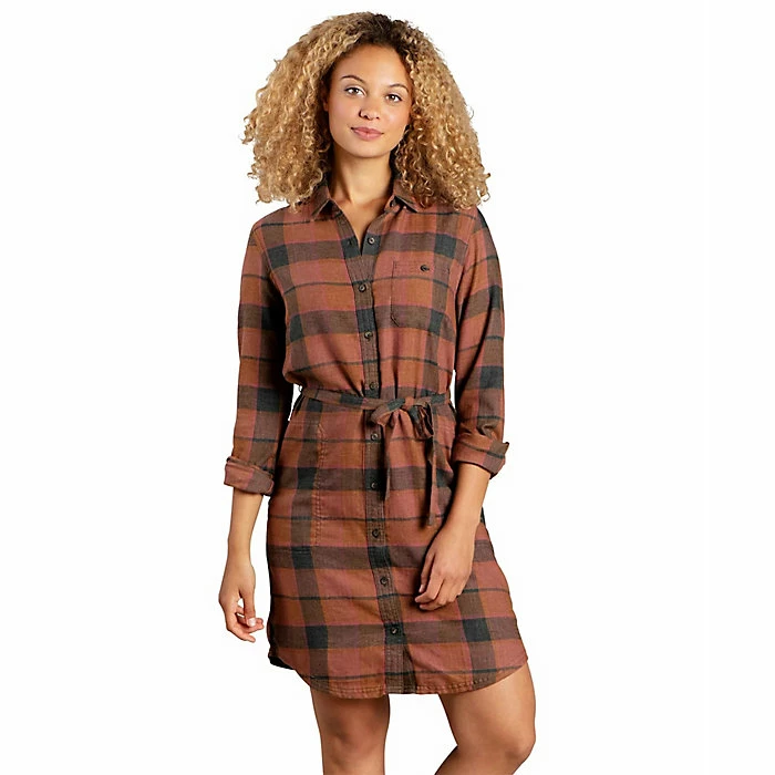 Toad & Co Women's Re-Form Flannel Shirt Dress 4 Toad & Co Women's Re-Form Flannel Shirt Dress - Image 2